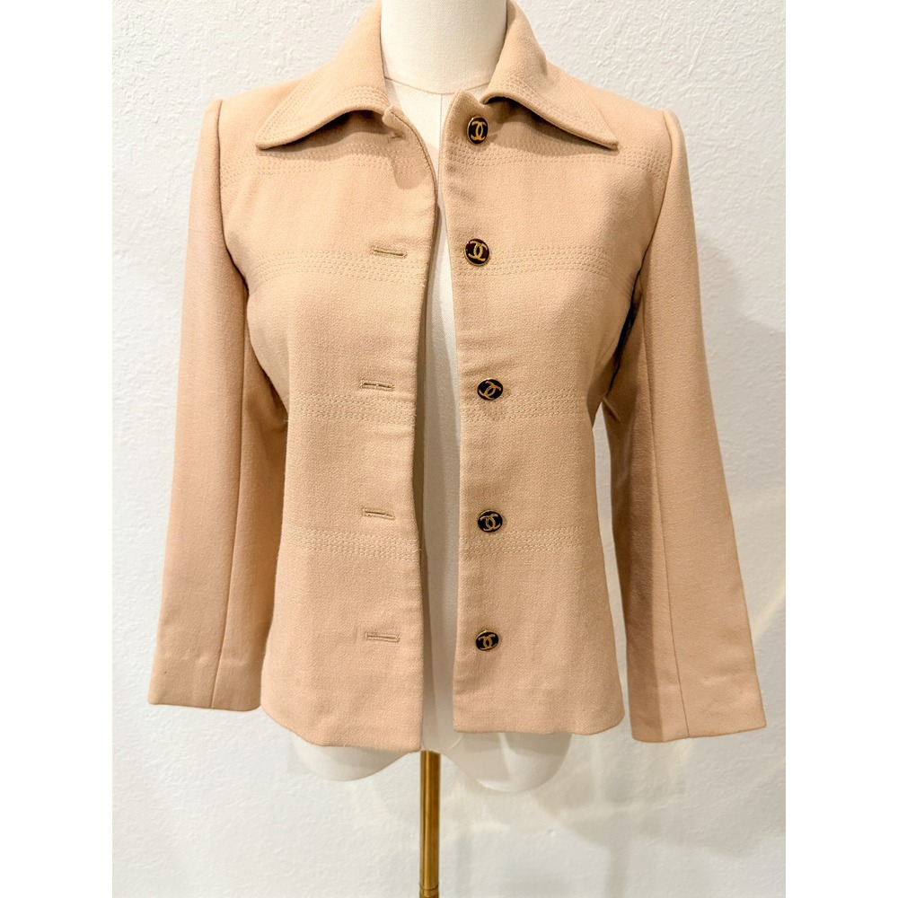 Rare VTG SUNCY MAX MARA 80's Camel Wool Tailored Jacket Made in Japan Archival